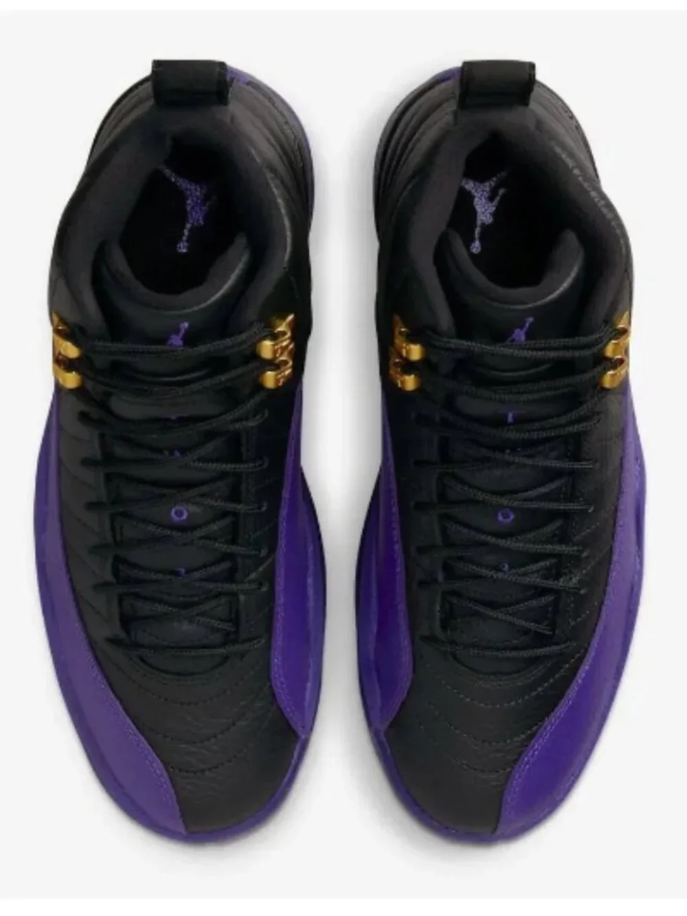 Air Jordan 12 Retro Men's Black Purple Basketball Shoes
